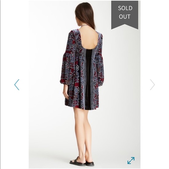 Free People Oh-So Easy Velvet  Babydoll Dress XS - Picture 8 of 8